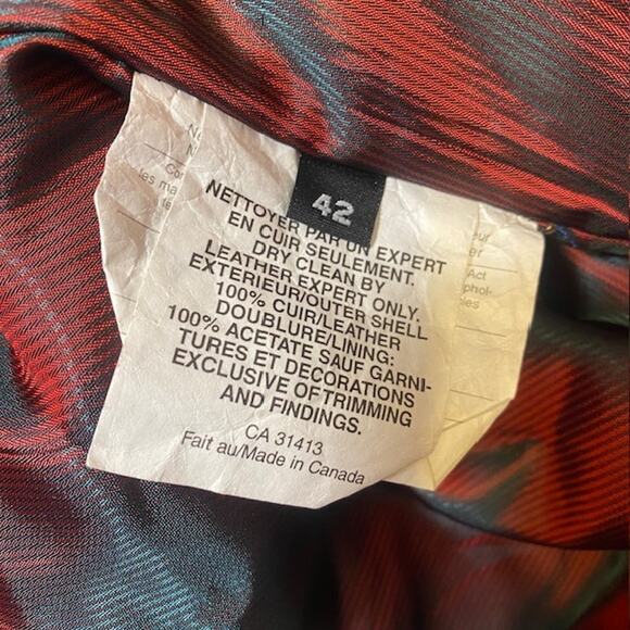 Vintage 90s Barcelino Black Leather Car Coat Men 42 Overcoat Soft Lamb MidLength - Picture 9 of 12